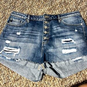 Kancan Jean shorts button front high rise
